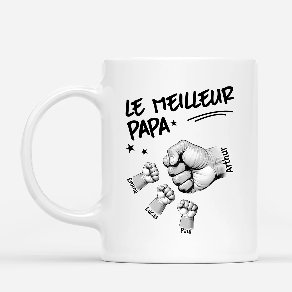 Mug Personnalisé Papa - Meilleur Papa Poings