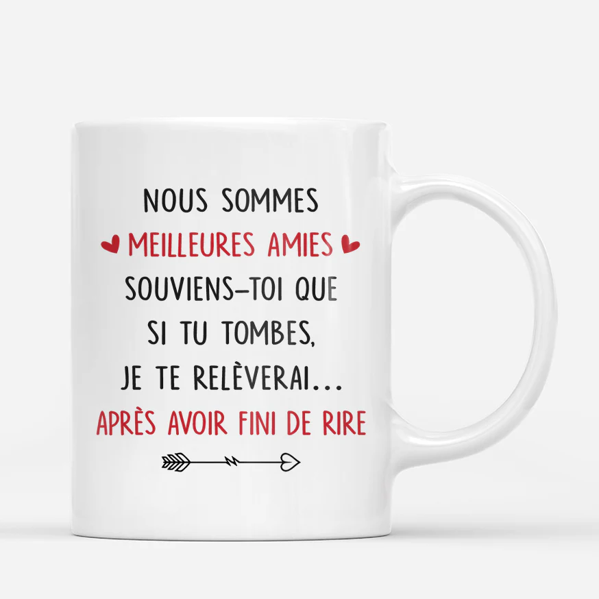 Tasse Personnalisée Amies | Je Te Relèverai - Image 3