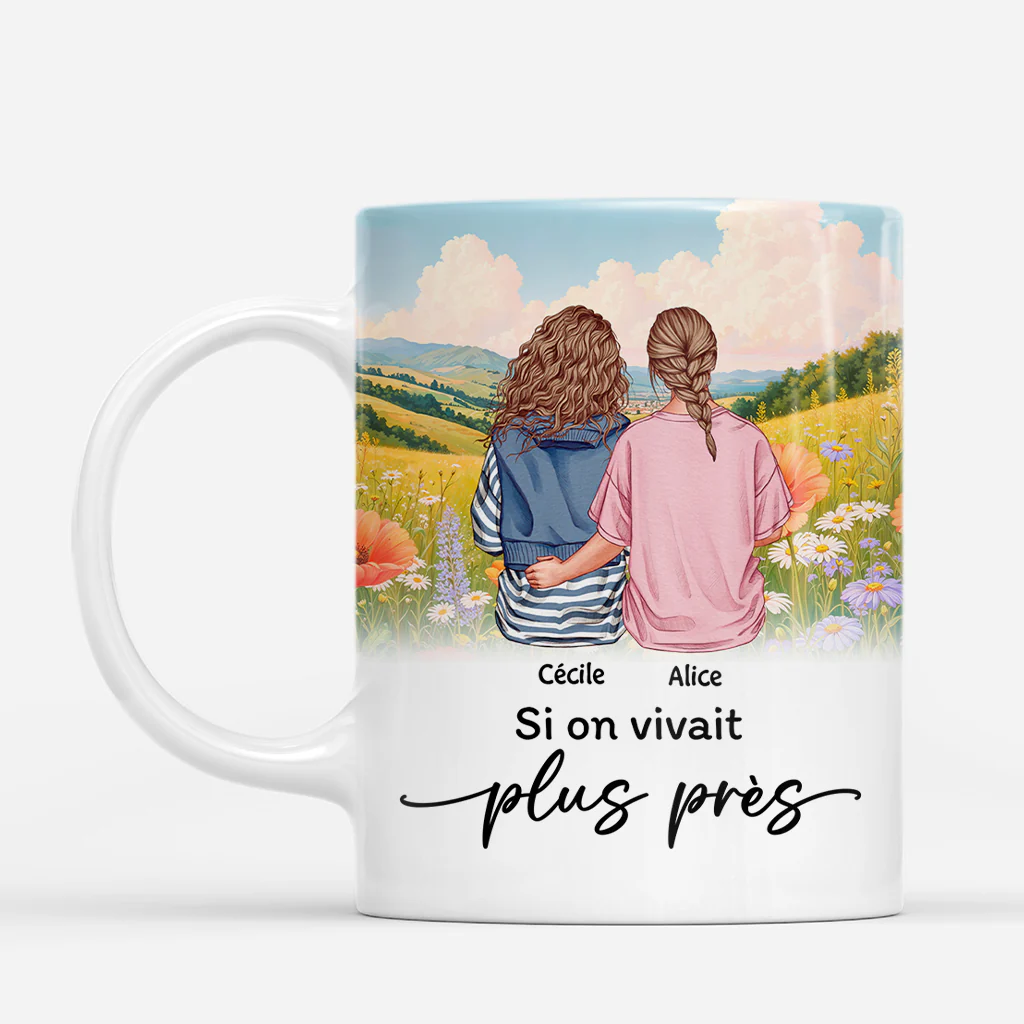 Tasse Amitié | Si On Vivait Plus Près Personnalisée