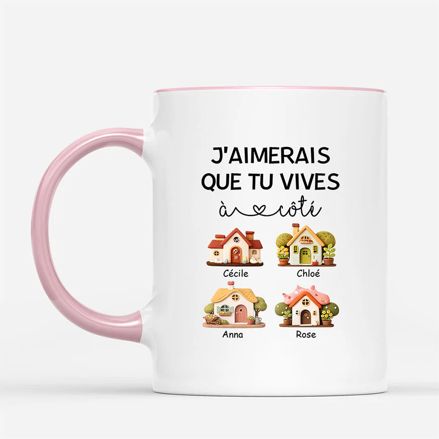 Mug Personnalisé Meilleure Amie - Que Tu Vives À Côté - Image 2