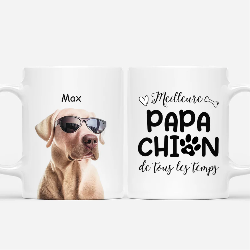 Mug Personnalisé Maman - Meilleure Maman Chien - Portrait Chien