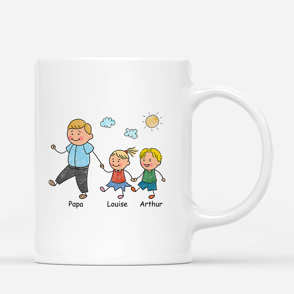 Mug Personnalisé Maman - Meilleure Maman Dessin Crayon Coloré - Image 3