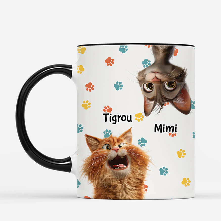 Mug Personnalisé Chat – La Meilleure Vie avec Mes Chats - Image 2