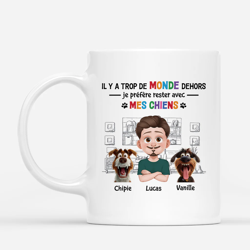 Tasse personnalisée chien – Mieux avec mes chiens