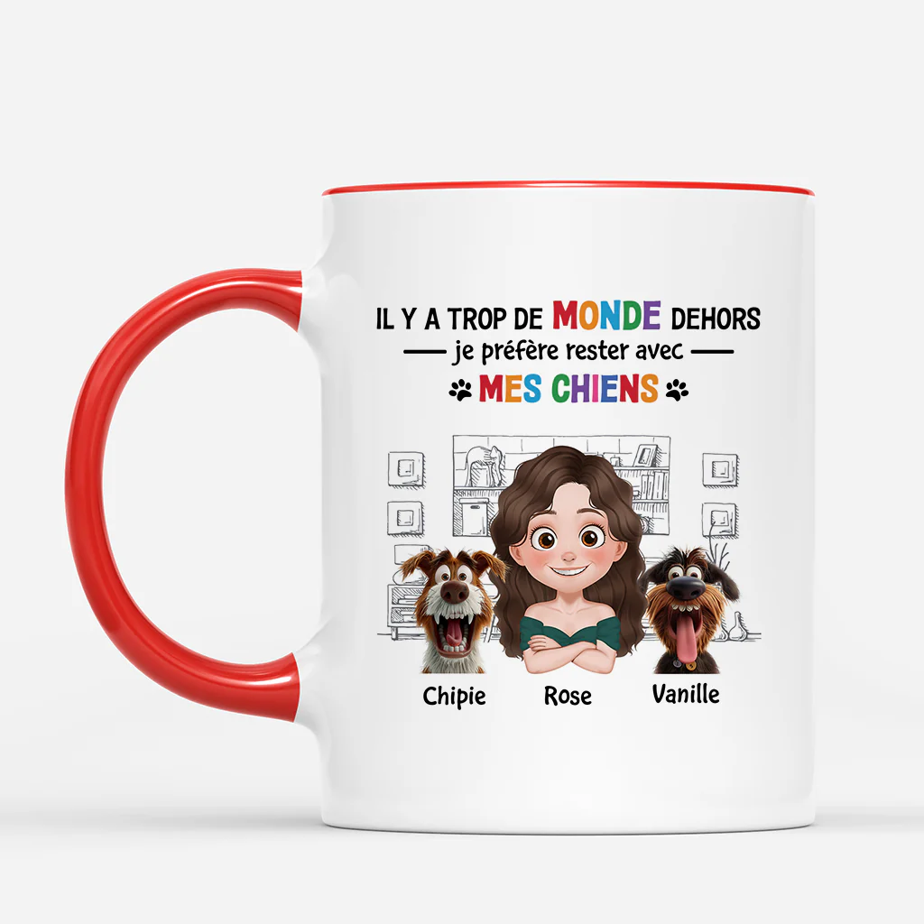 Tasse personnalisée chien – Mieux avec mes chiens - Image 2