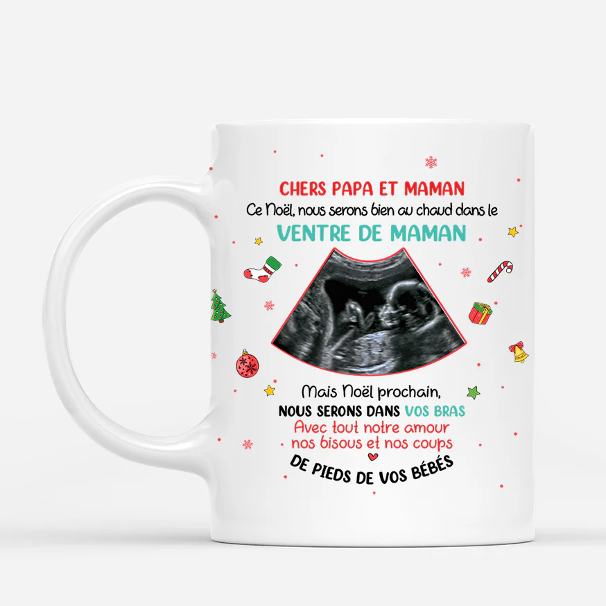 Mug Avec Photo Personnalisé De Noël - Chers Papa Et Maman