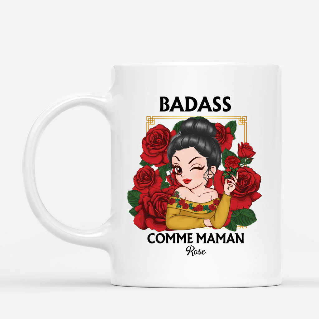 Mug Personnalisé Maman Noël - Badass comme Maman