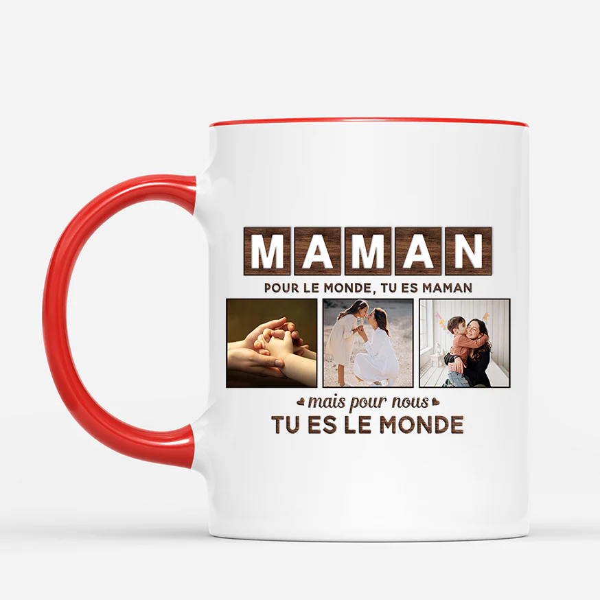 Mug Personnalisé Papa Avec Photo - Tu Es Le Monde - Image 2