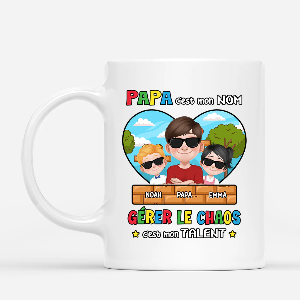 Mug Personnalisé Papa - Papa C’est Mon Nom