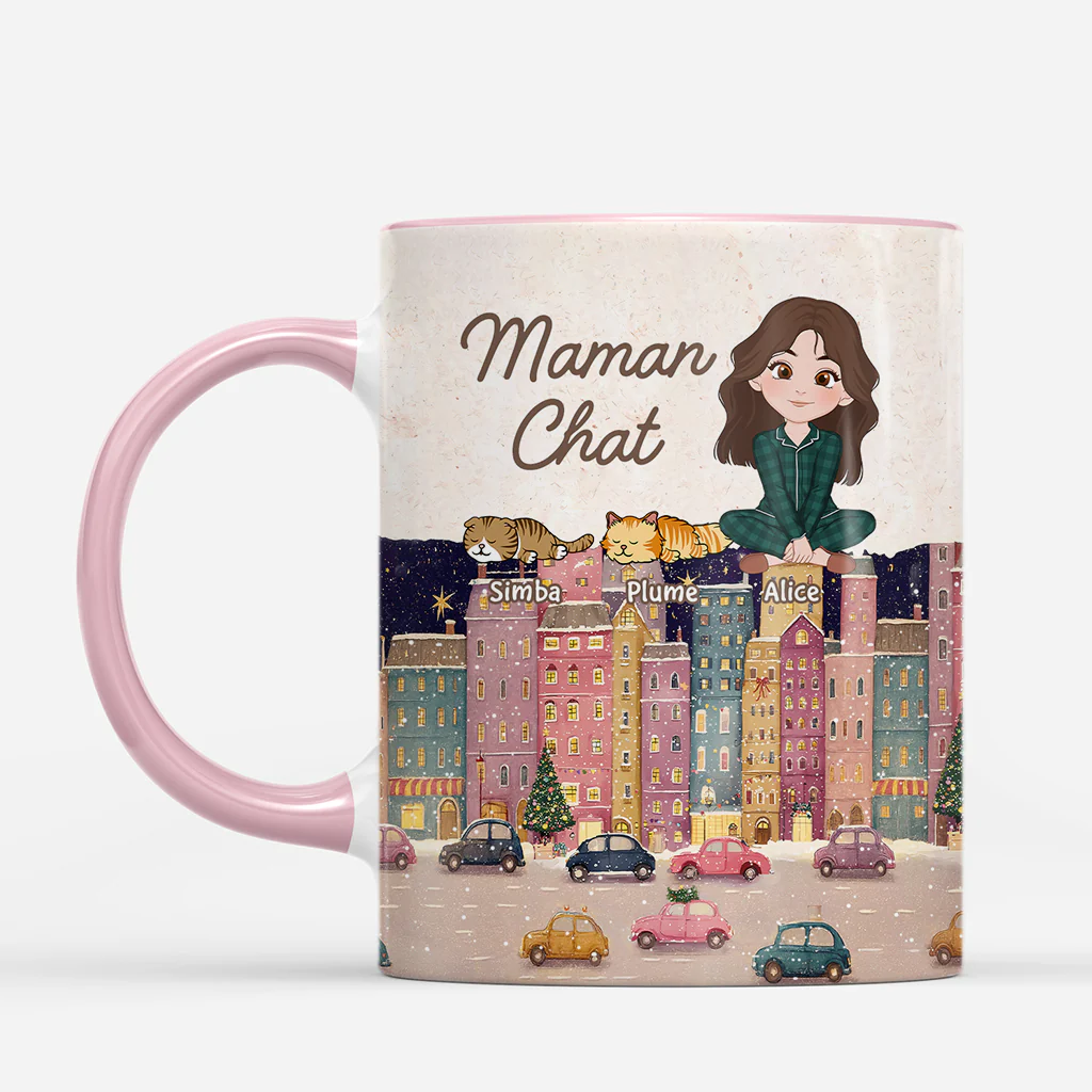 Mug Personnalisé - Papa/Maman Chat Et La Ville - Image 2