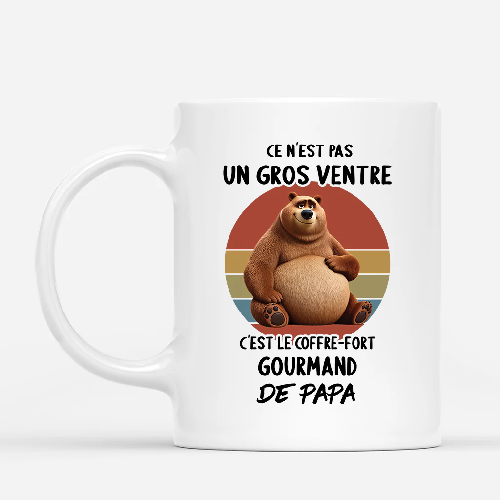 Mug Personnalisé Papa - Coffre-fort Gourmand De Papa Ours
