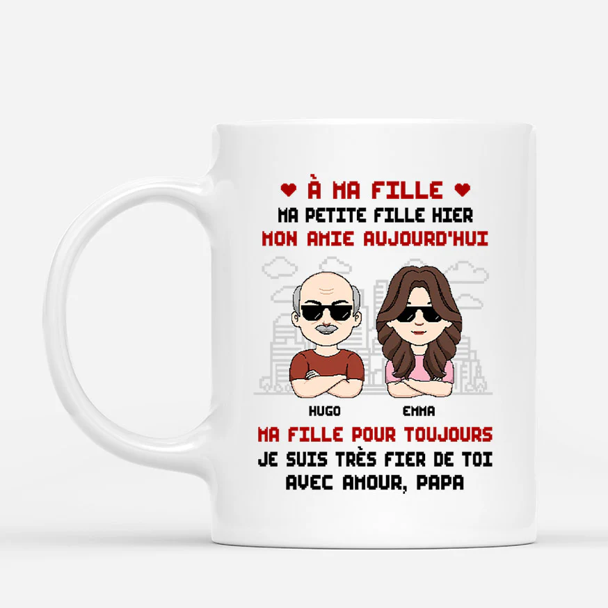 Tasse Personnalisée Papa - Papa Et Maman Fiers De Toi