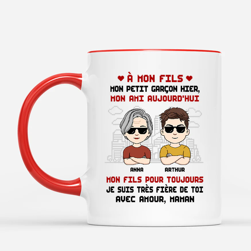 Tasse Personnalisée Papa - Papa Et Maman Fiers De Toi - Image 2
