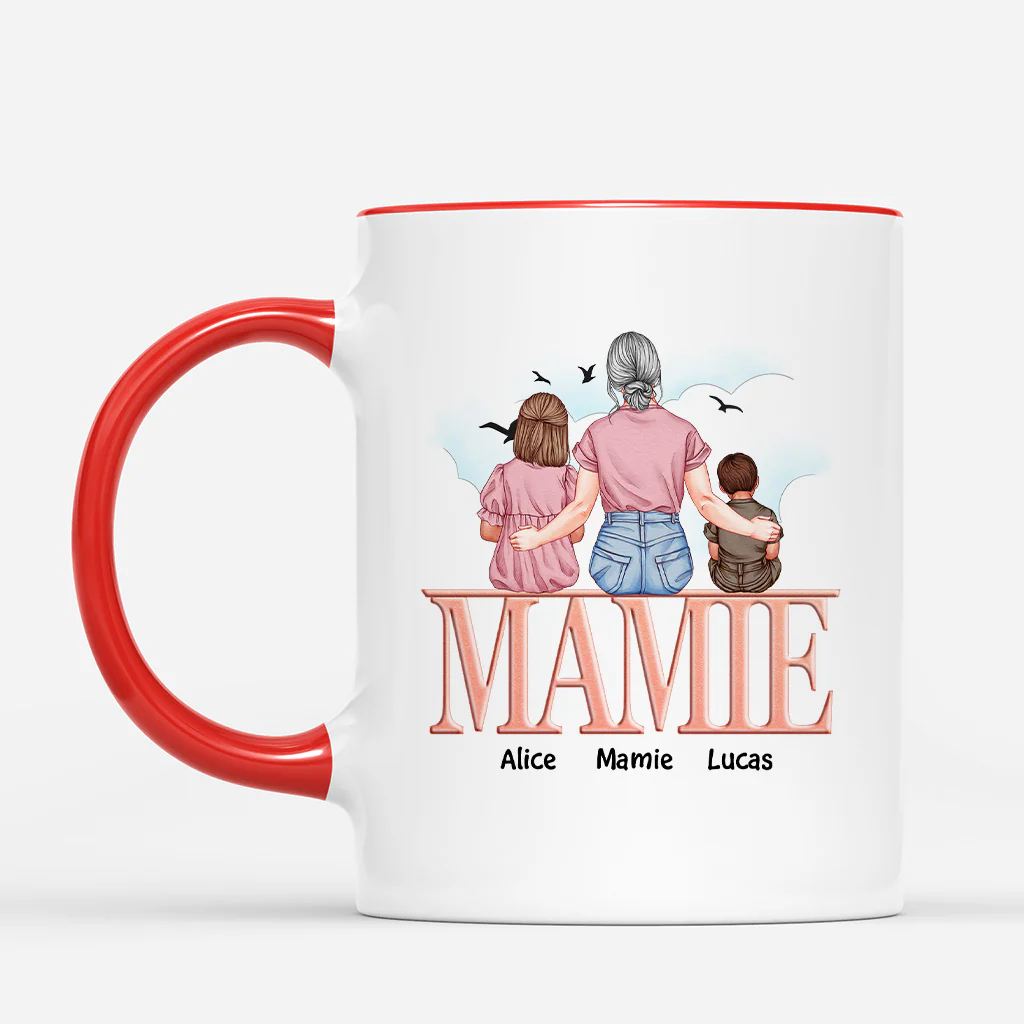 Mug Personnalisé Papa Et Ses Enfants - Version Ciel - Image 2
