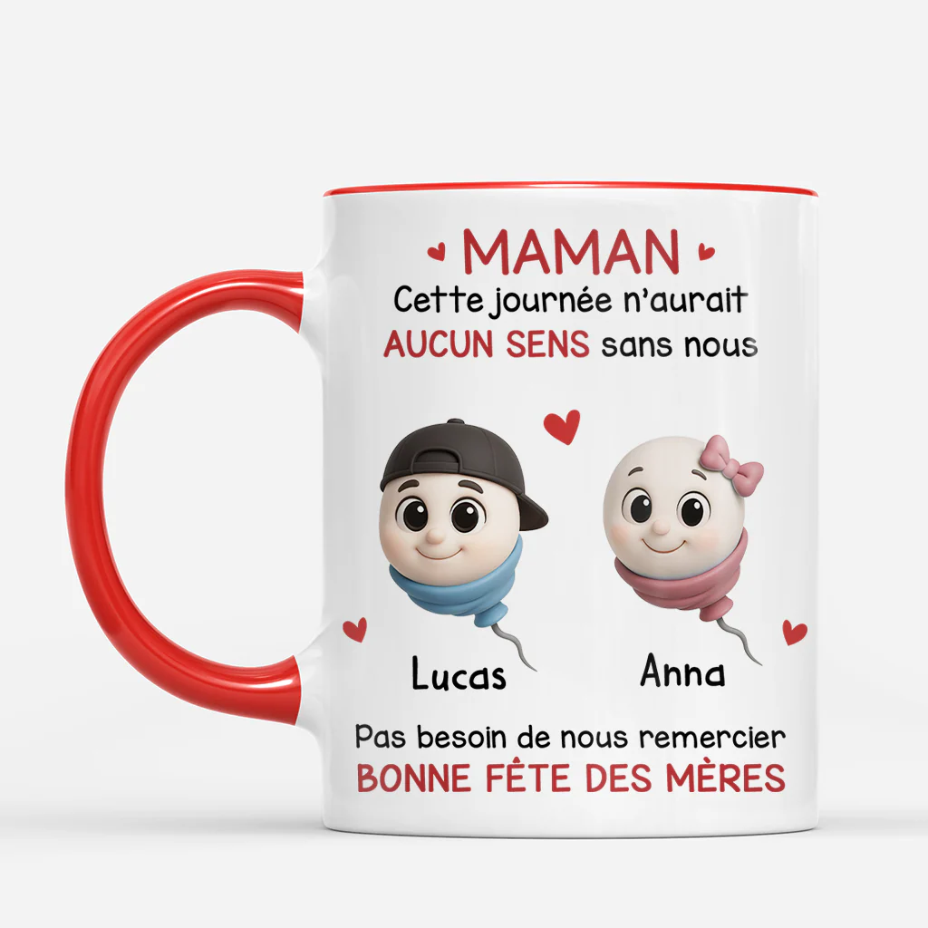 Mug Personnalisé Papa Maman - Cadeau Fête Des Pères Avec Moi - Image 2