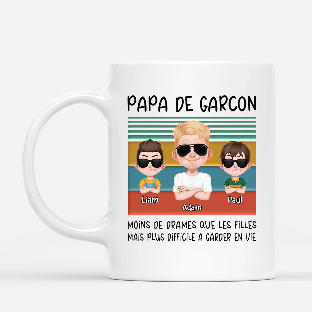 Mug Personnalisé Papa - Papa/Papy De Garçon