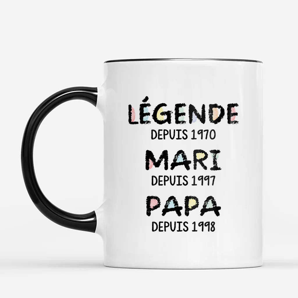 Mug Personnalisé Papa Papy - Légende De Notre Famille - Image 2