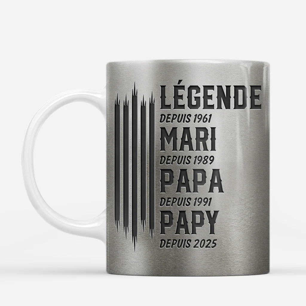 Mug Personnalisé Papa Papy - Tu Es Une Légende