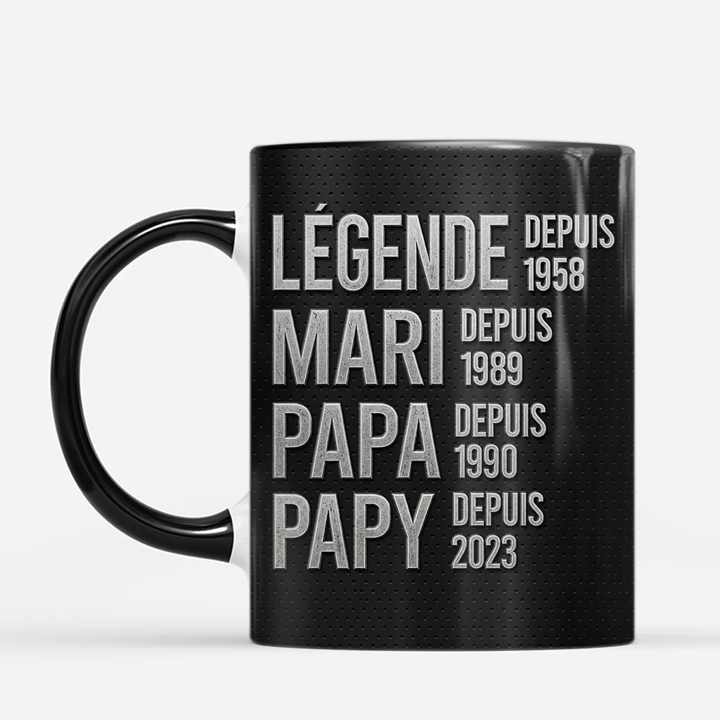 Mug Personnalisé Papa Papy - Tu Es Une Légende