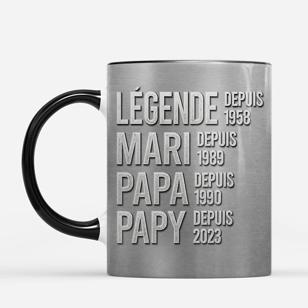 Mug Personnalisé Papa Papy - Tu Es Une Légende - Image 2