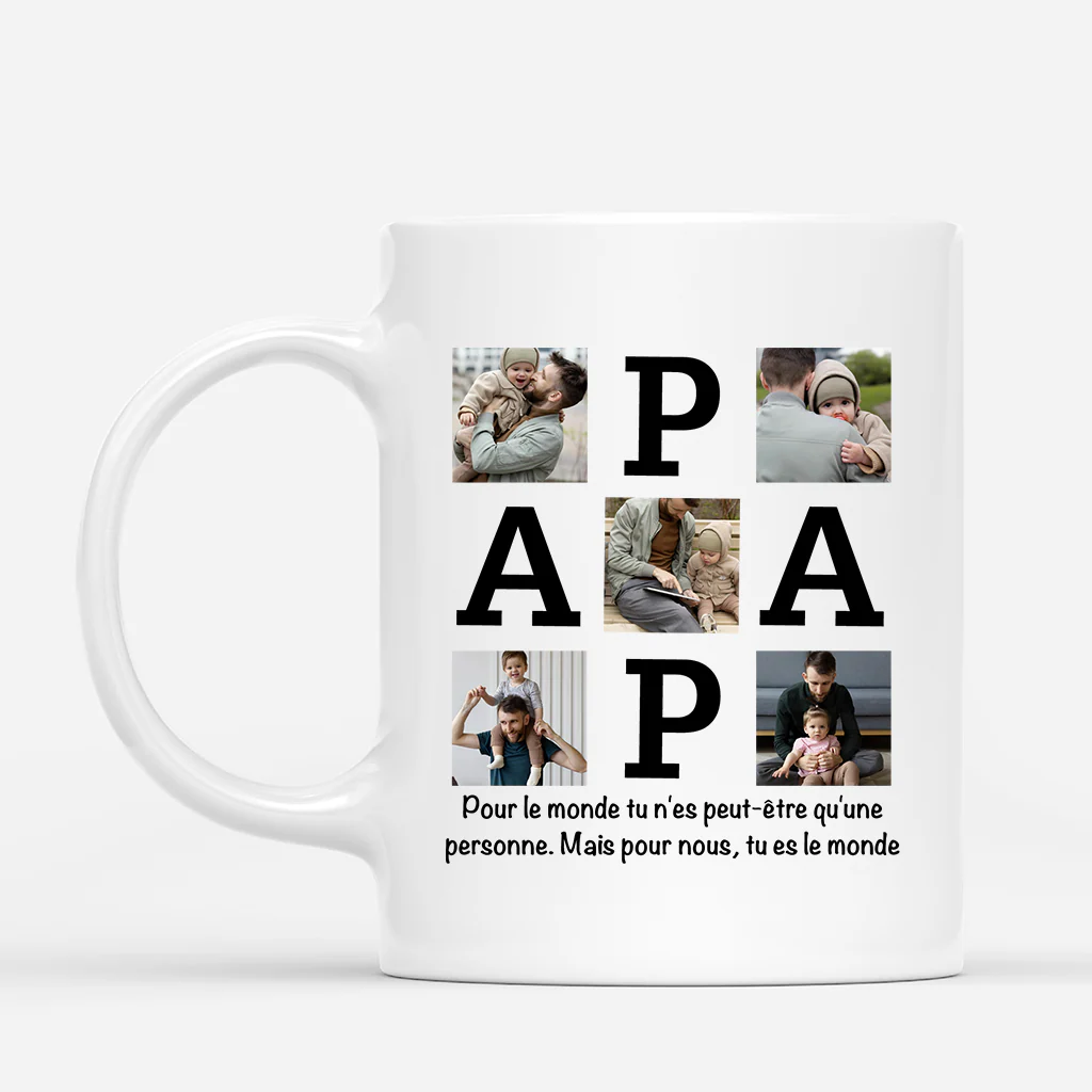 Mug Personnalisé Papa - Puzzle De Photos