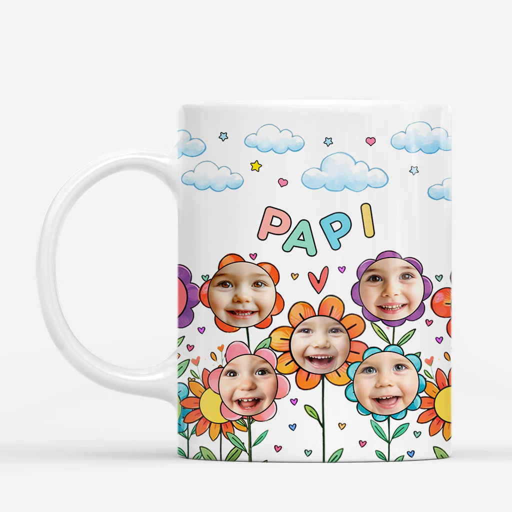 Mug Personnalisé Papy Mamie Avec Photo - Ses Jolies Fleurs