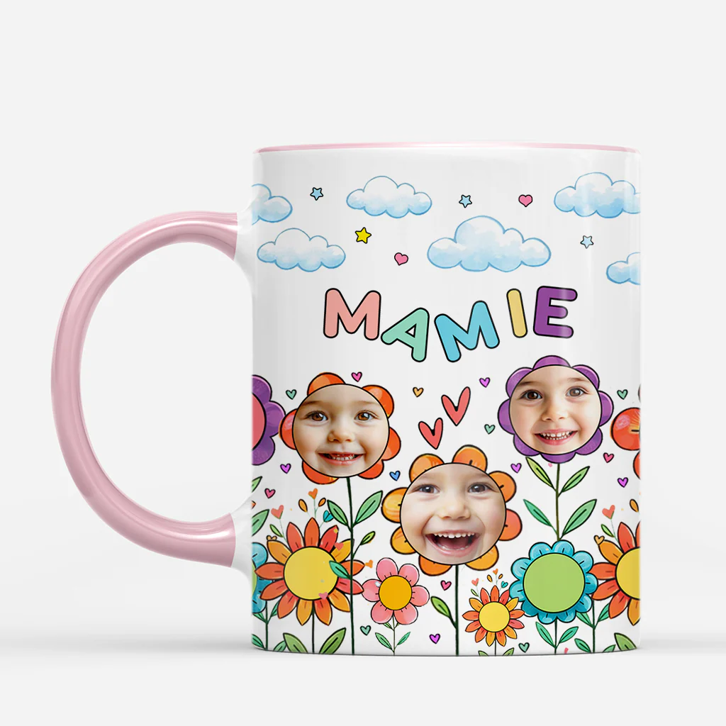 Mug Personnalisé Papy Mamie Avec Photo - Ses Jolies Fleurs - Image 2
