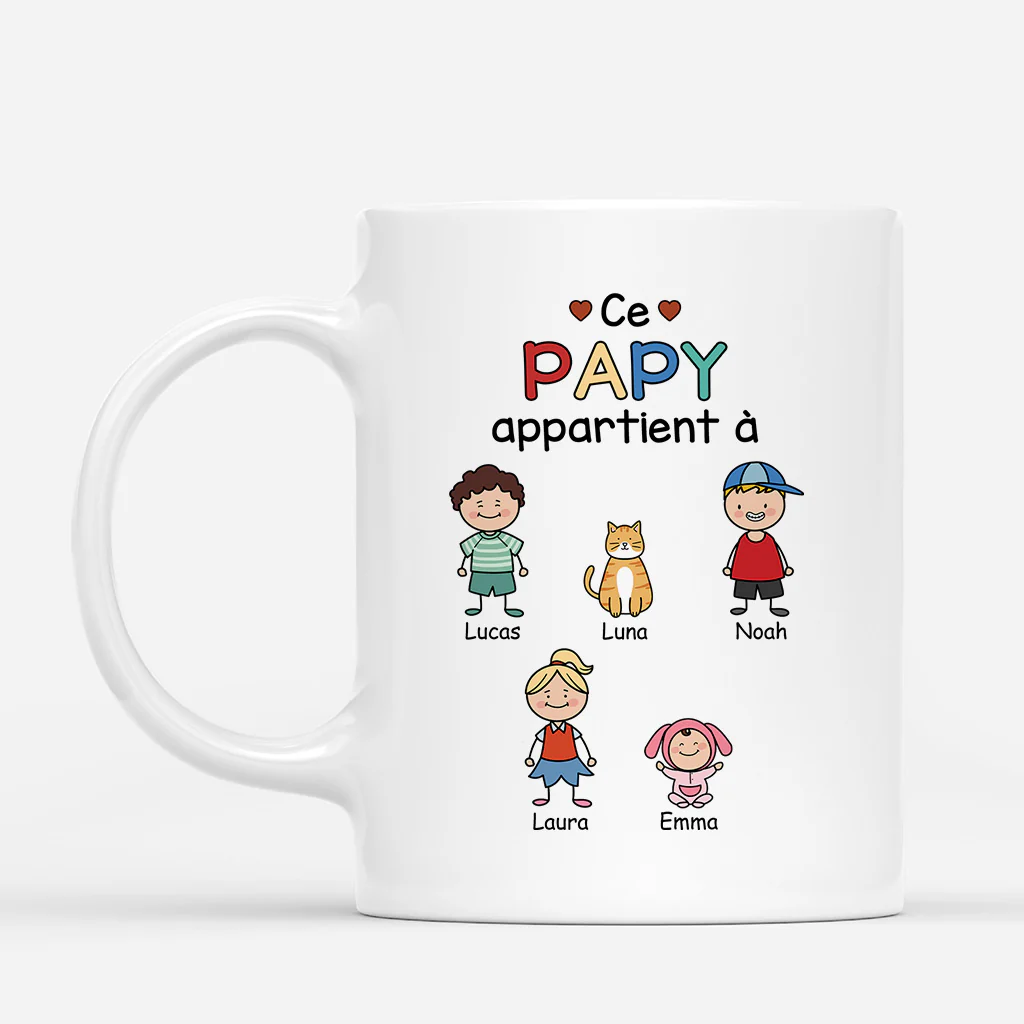 Mug Personnalisé - Ce Papy/Mamie Appartient À
