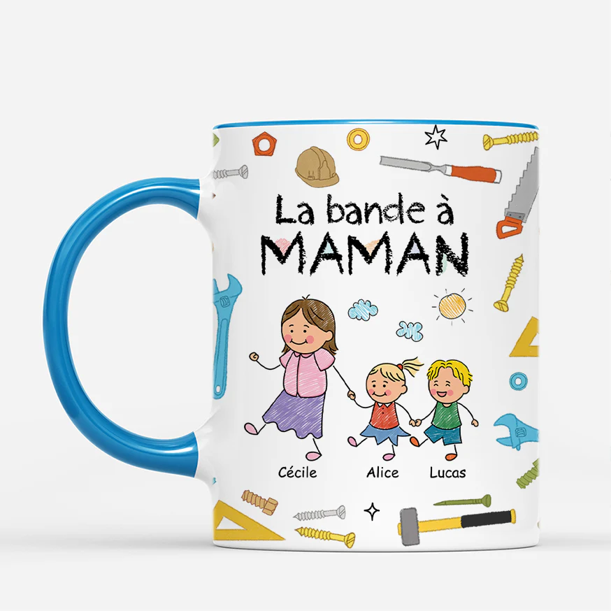 Mug Personnalisé - Papy Ouvrier - Dessin Crayon - Image 2