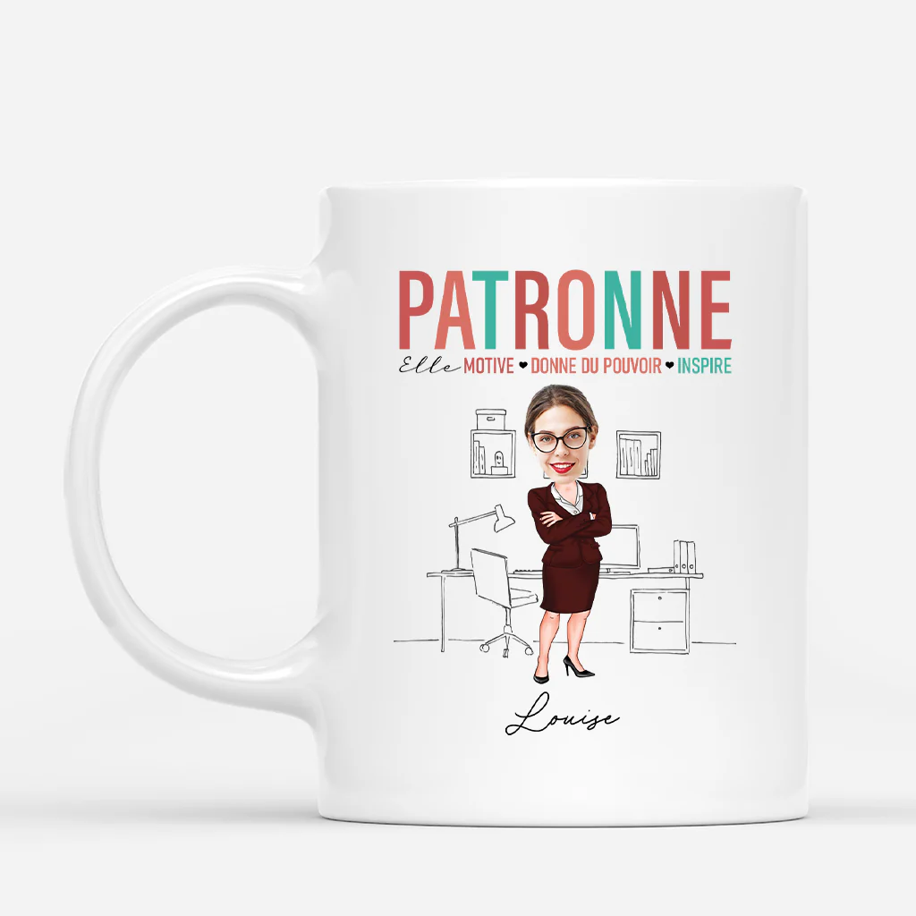 Mug Personnalisé Patronne Avec Visage