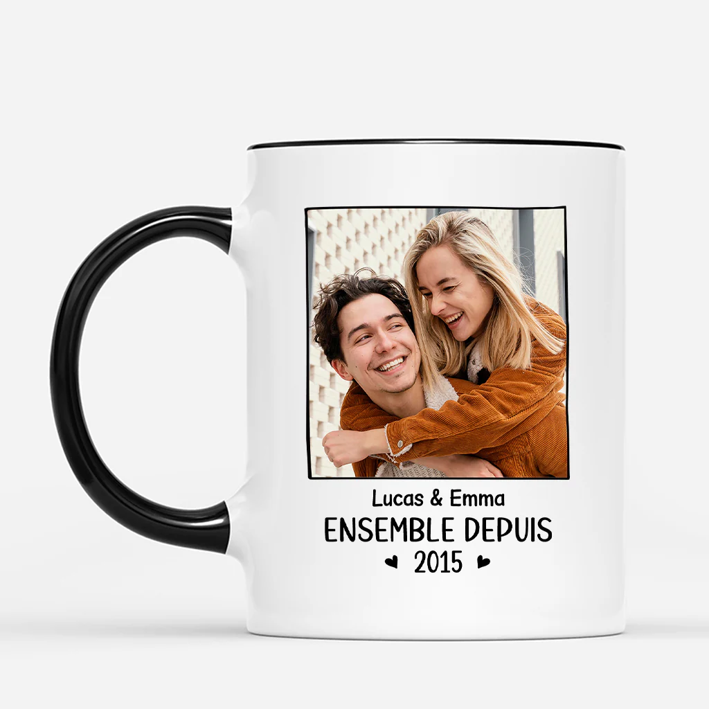 Mug Personnalisé Couple Avec Photo - Vieillir Ensemble Depuis - Image 2