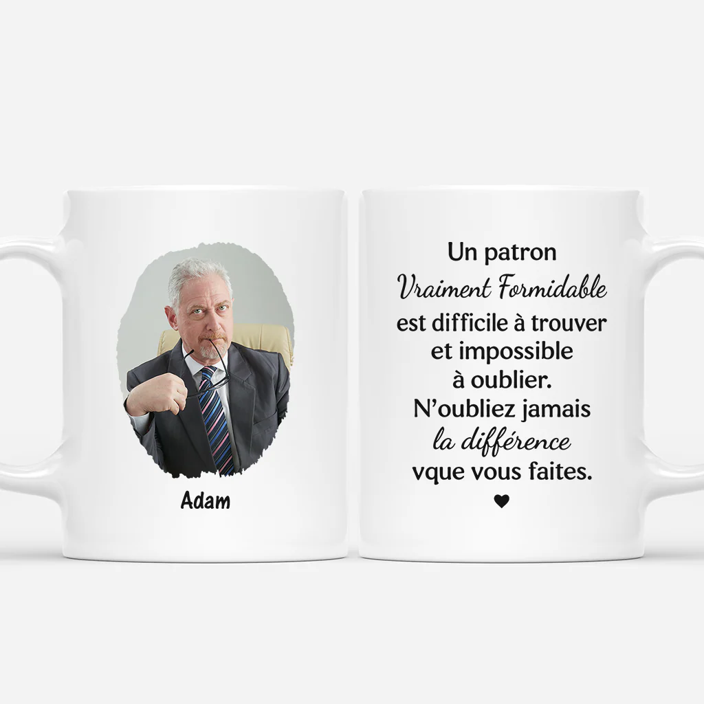 Mug Avec Photo Personnalisé - Un Patron Formidable
