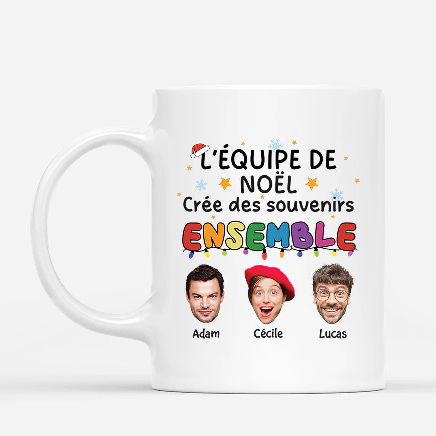 Mug Avec Photo Personnalisé Ami - L’Équipe De Noël