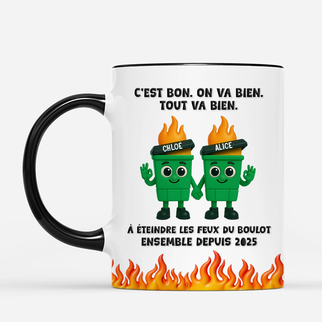 Mug Personnalisé Pour Collègue Effet 3D - C'est Bon On Va Bien Tout Va Bien - Image 2