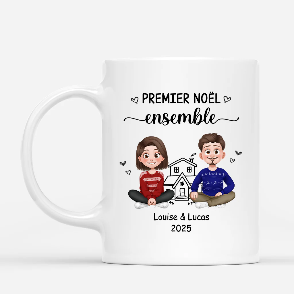 Mug Personnalisé Pour Couple - Premier Noël Ensemble