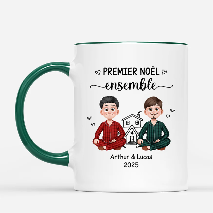Mug Personnalisé Pour Couple - Premier Noël Ensemble - Image 2