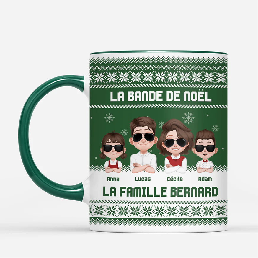 Mug Personnalisé Pour Famille - Notre Bande De Noël - Image 2