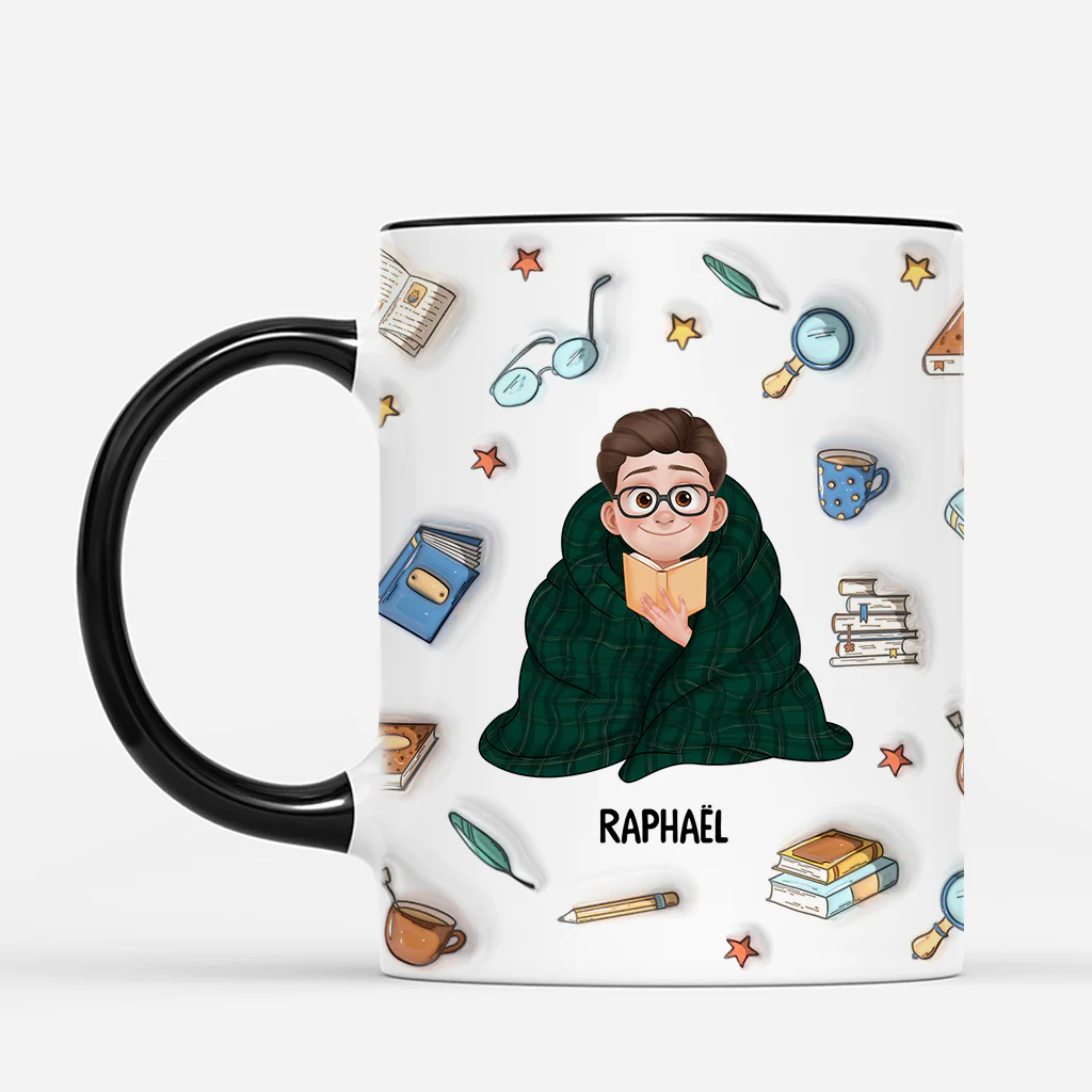 Mug Personnalisé Pour Femm Et Homme Qui Aiment Les Livres - Chut Je Lis - Image 2
