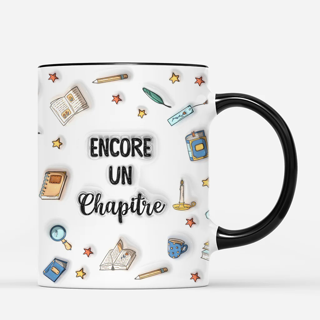 Mug Personnalisé Pour Femm Et Homme Qui Aiment Les Livres - Chut Je Lis - Image 3