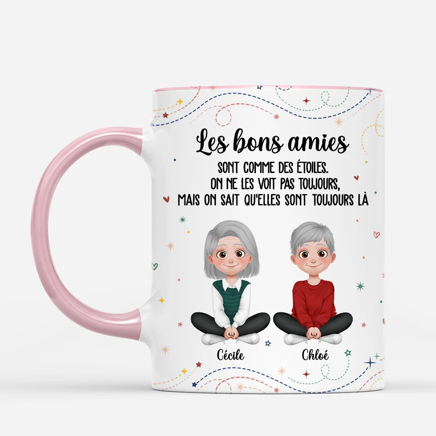 Tasse Personnalisée Femme Et Homme - Cadeau Meilleure Amie - Image 2