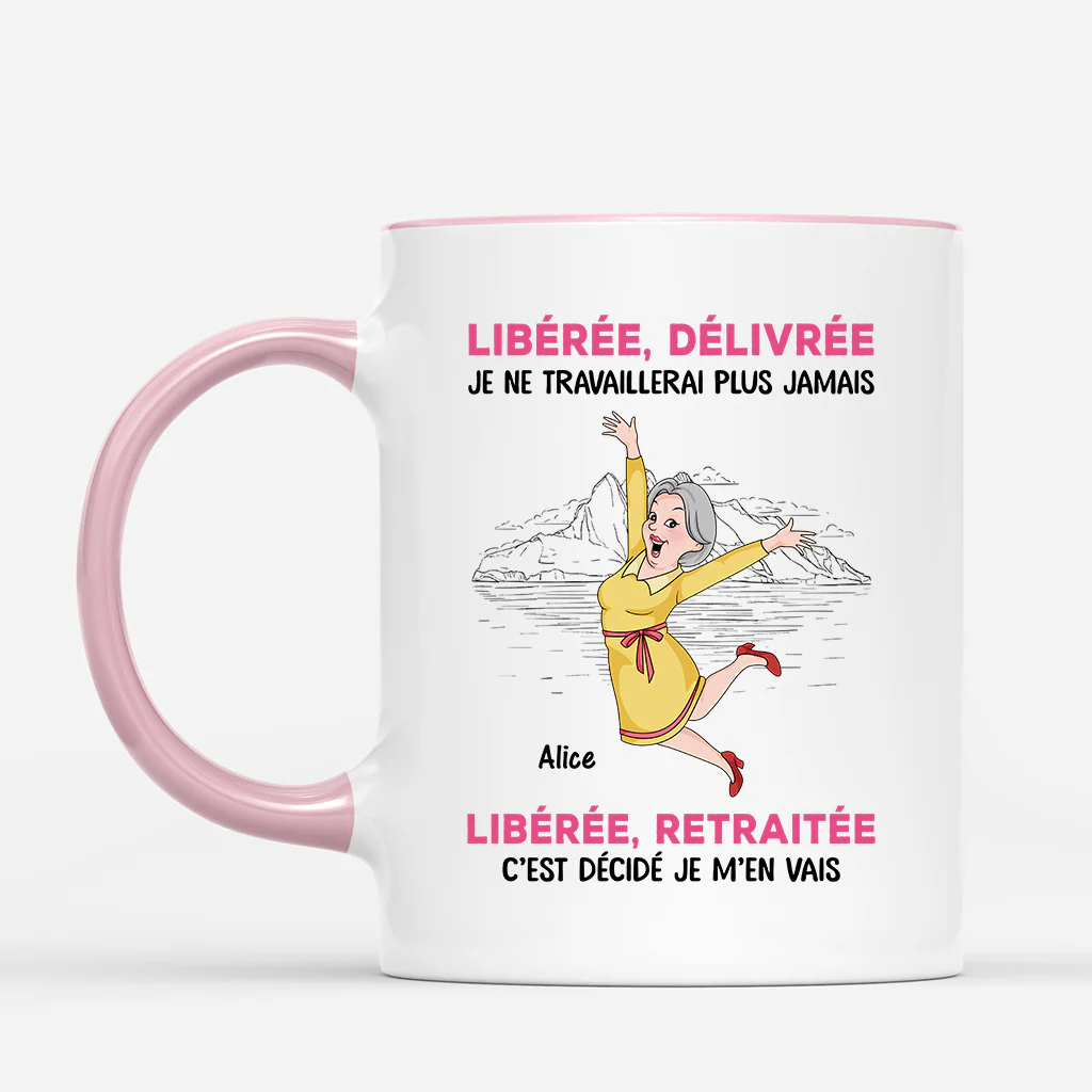Mug Personnalisé Retraite | Libere Retraite Homme Et Femme - Image 2