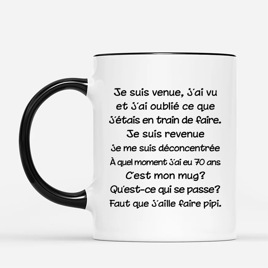 Mug Personnalisé Pour Femme/Homme - À Quel Moment J’ai Eu 70 Ans - Image 2