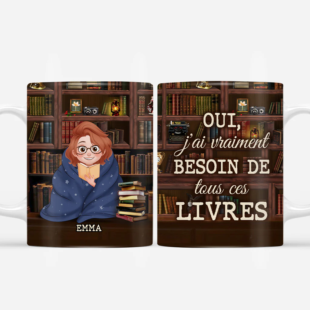 Tasse Personnalisée Homme/Femme - Tous Ces Livres