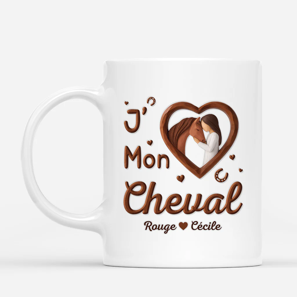 Tasse Cheval Personnalisé - J'aime Mon Cheval