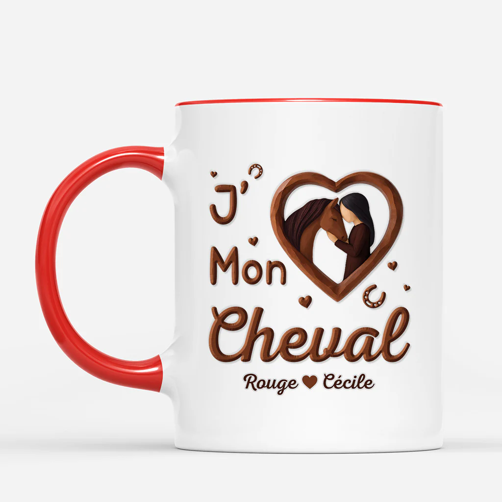 Tasse Cheval Personnalisé - J'aime Mon Cheval - Image 2