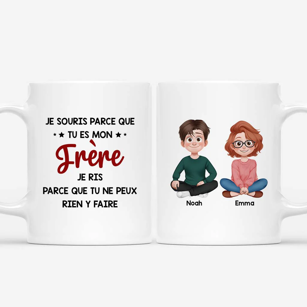 Mug Personnalisé Frère Et Sœur - Tu Es Mon Frère