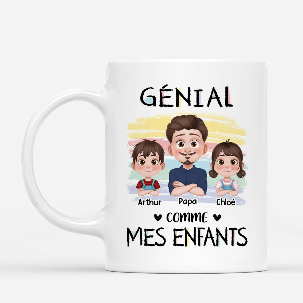 Mug Personnalisé Pour Papa - Génial Comme Mes Enfants