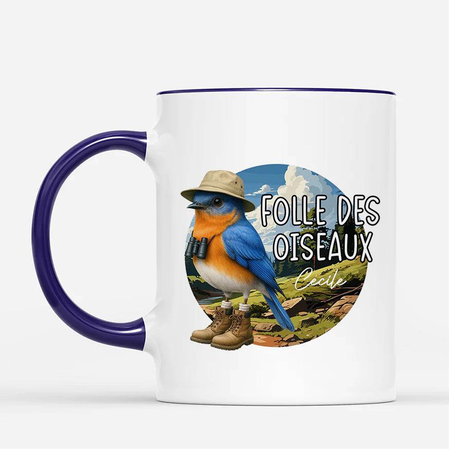 Mug Personnalisé Pour Qui Aime Les Oiseaux - Fou Des Oiseaux - Image 2