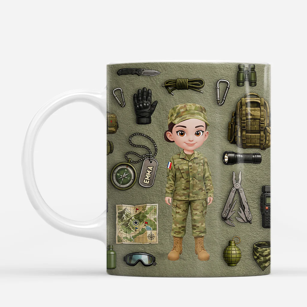 Mug Personnalisé Prénom - Cadeau Militaire Femme Et Homme - Image 2