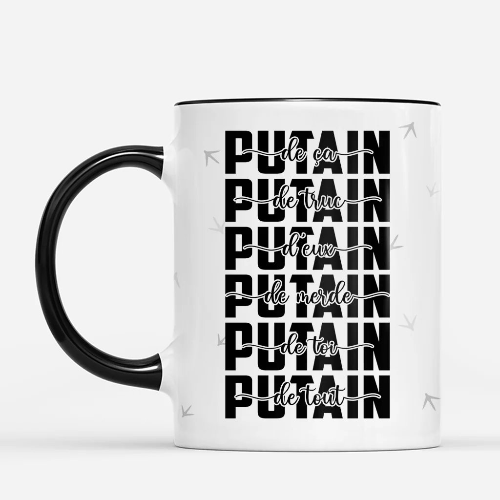 Mug Personnalisé Prénom Dessin Poule - Putain De Toi - Image 2